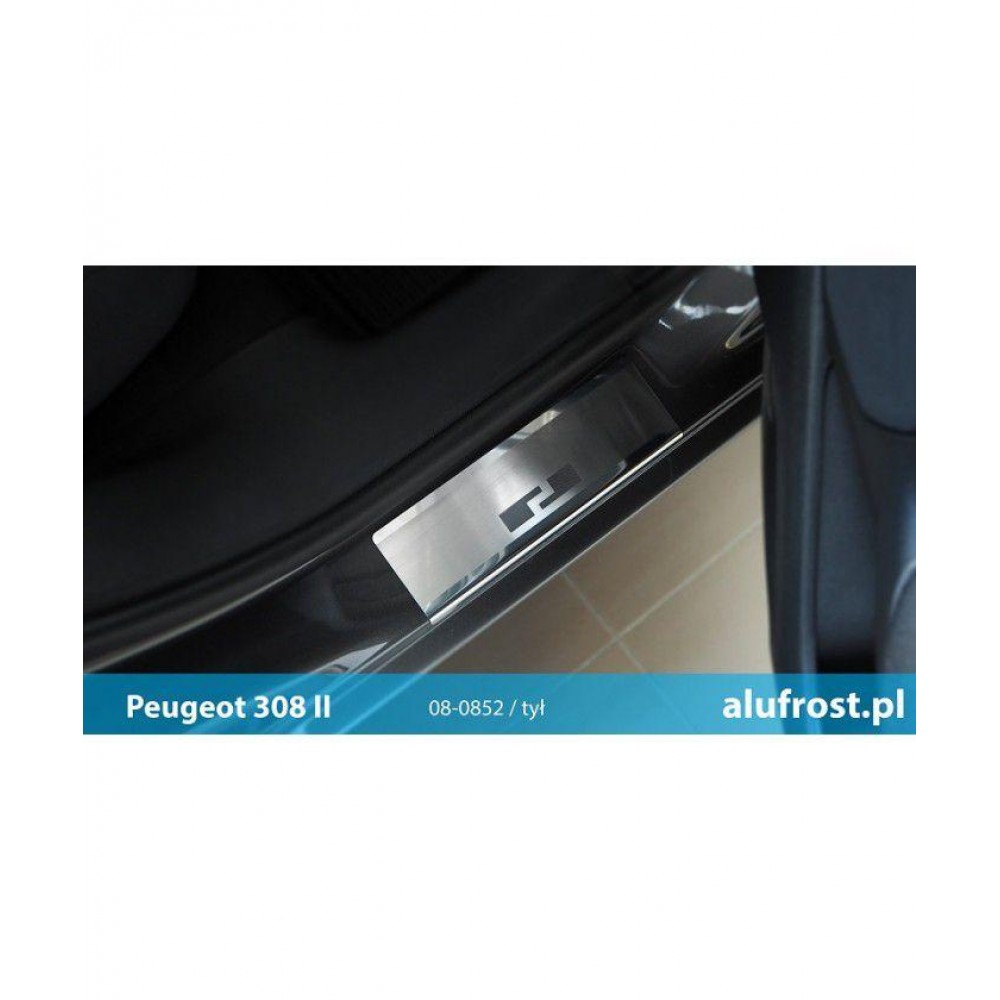 Protectii inox praguri usi Peugeot 308 II, caroserie Hatchback, fabricatie 08.2013 - prezent