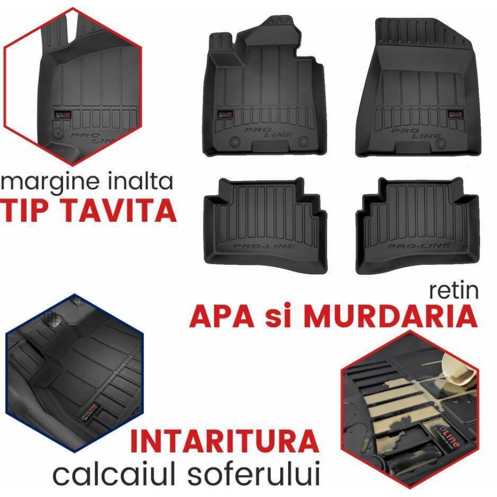 Covorase tip tavita 3D Volkswagen Golf 5 Plus, caroserie Hatchback, fabricatie 01.2005 - 2009