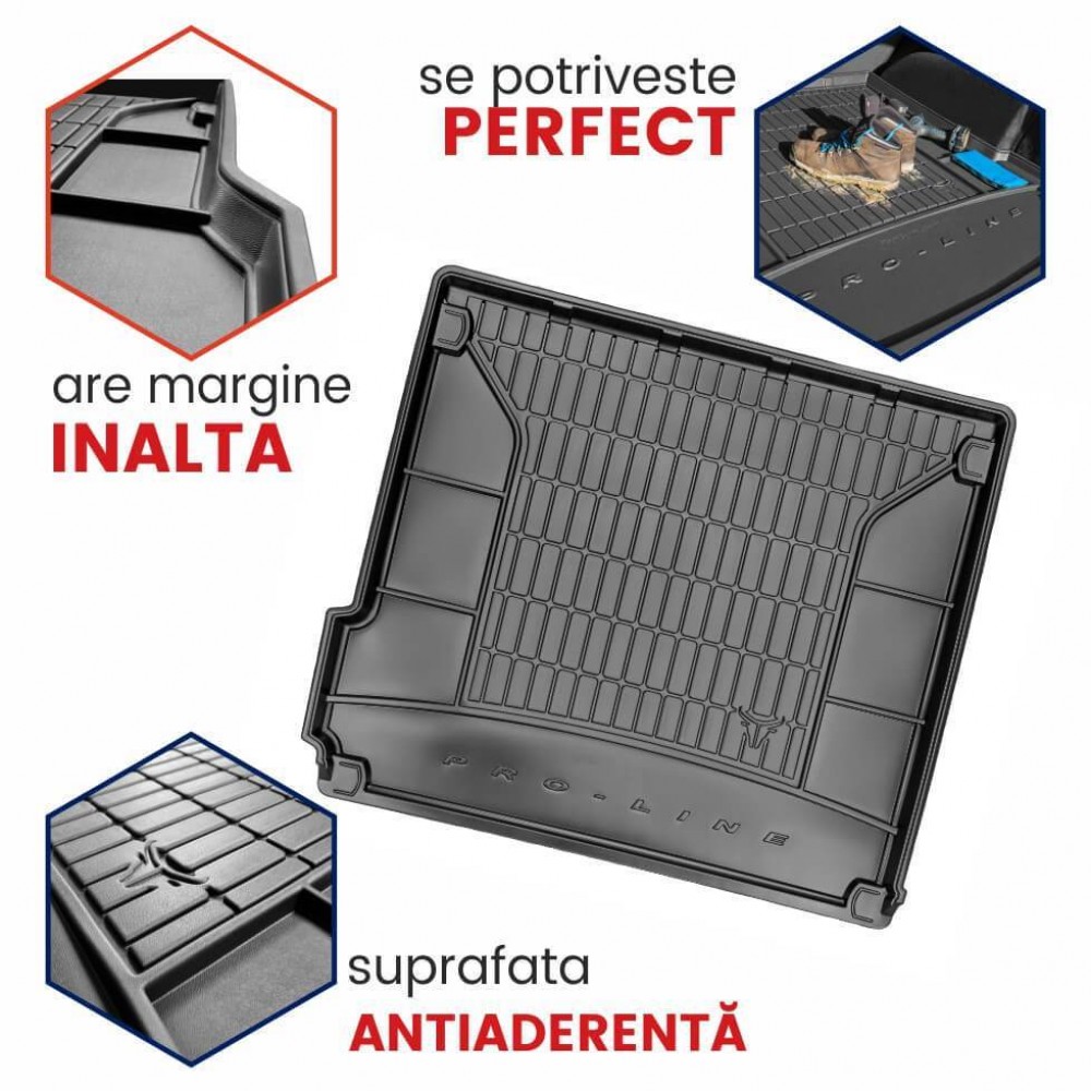Tavita de portbagaj Skoda Superb II, caroserie Combi, fabricatie 11.2009 - 08.2015, portbagaj inferior, cu buzunare laterale