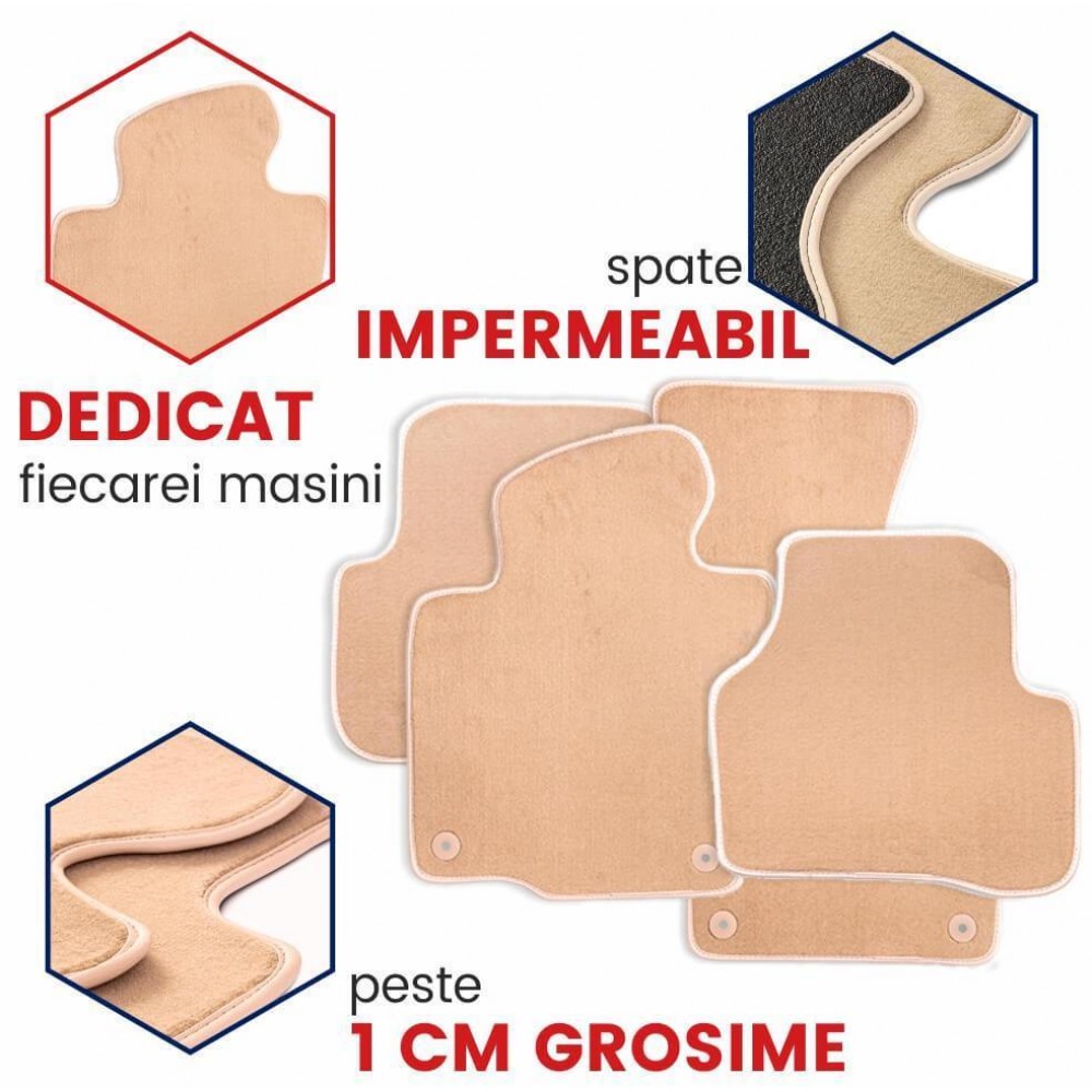 Covorase auto mocheta Volkswagen Passat B7, caroserie Combi, fabricatie 10.2010 - 11.2014